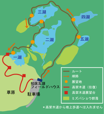 知床五湖ヒグマ活動期MAP